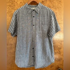 Madewell Linen Striped Short Sleeve